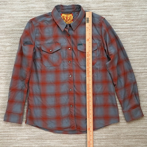 Dixxon Flannel Women's Copper State Flannel Gray Orange Size Large - Picture 14 of 16